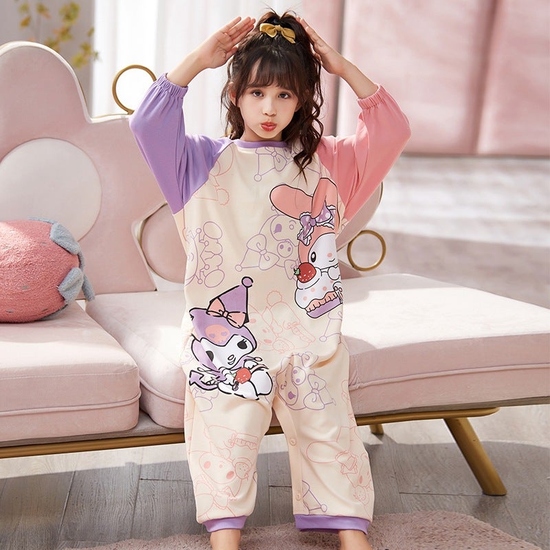 Kulomi Children'S Pajamas Girls' Comfortable Pajamas Suit Lightweight Comfortable Pajamas Cotton Sleeping Bag - Image 1